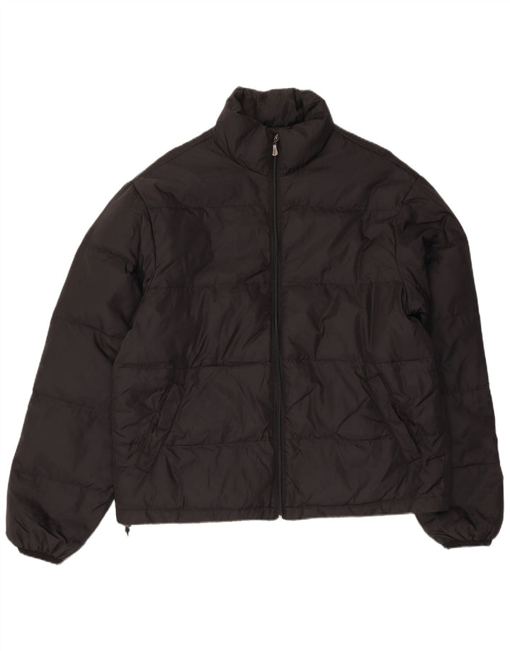 Jaqueta acolchoada masculina vintage UK 40 grande poliamida preta