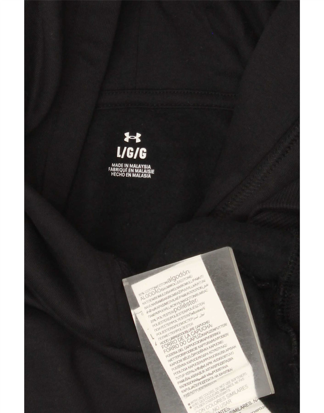 Suéter masculino com capuz Under Armour grande algodão azul marinho