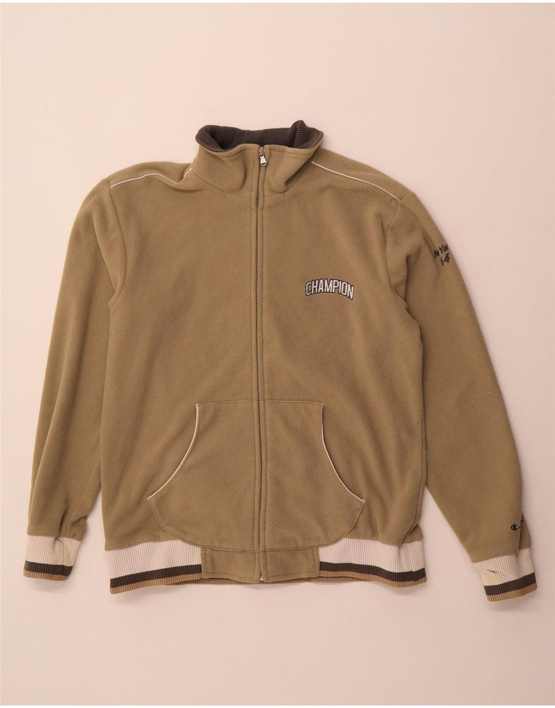 Jaqueta de lã feminina Champion UK 18 XL Khaki Colourblock Poliéster