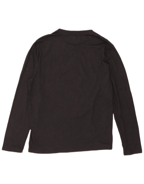 Top gráfico masculino Chaps manga comprida XL algodão preto