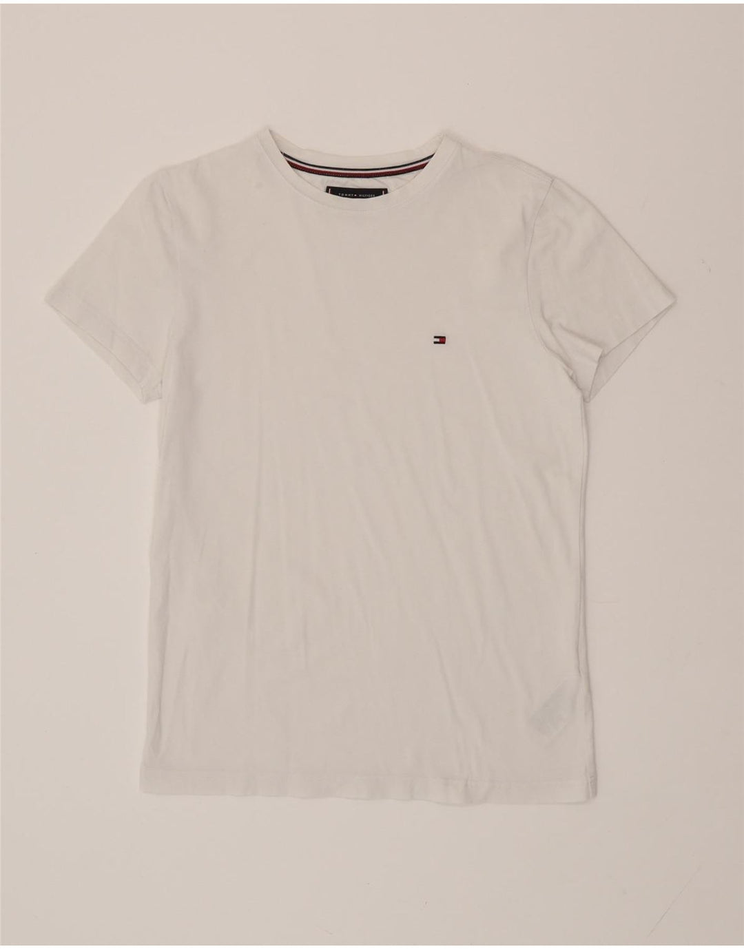 TOMMY HILFIGER Camiseta masculina top pequeno algodão branco