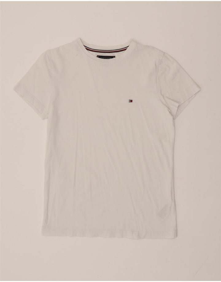 TOMMY HILFIGER Camiseta masculina top pequeno algodão branco