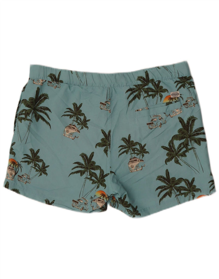 Shorts de natação masculino Jack & Jones grande poliéster floral azul