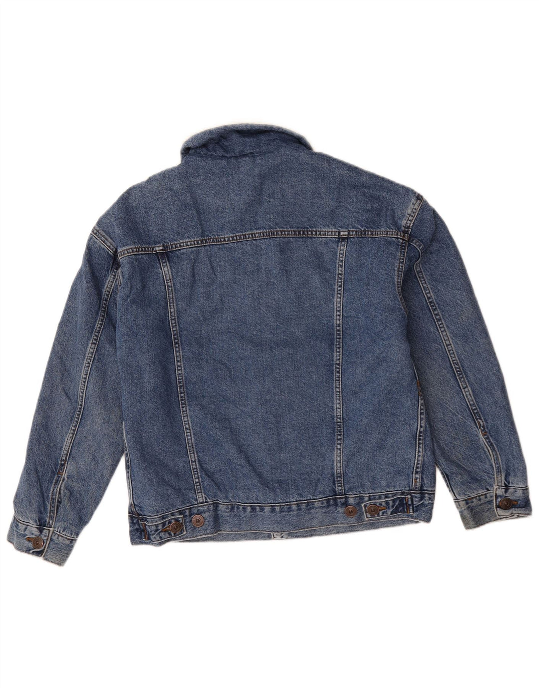 Jaqueta jeans masculina Sherpa BDG Reino Unido 34 XS azul algodão