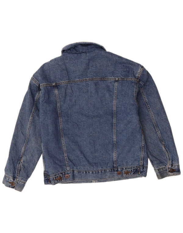 Jaqueta jeans masculina Sherpa BDG Reino Unido 34 XS azul algodão