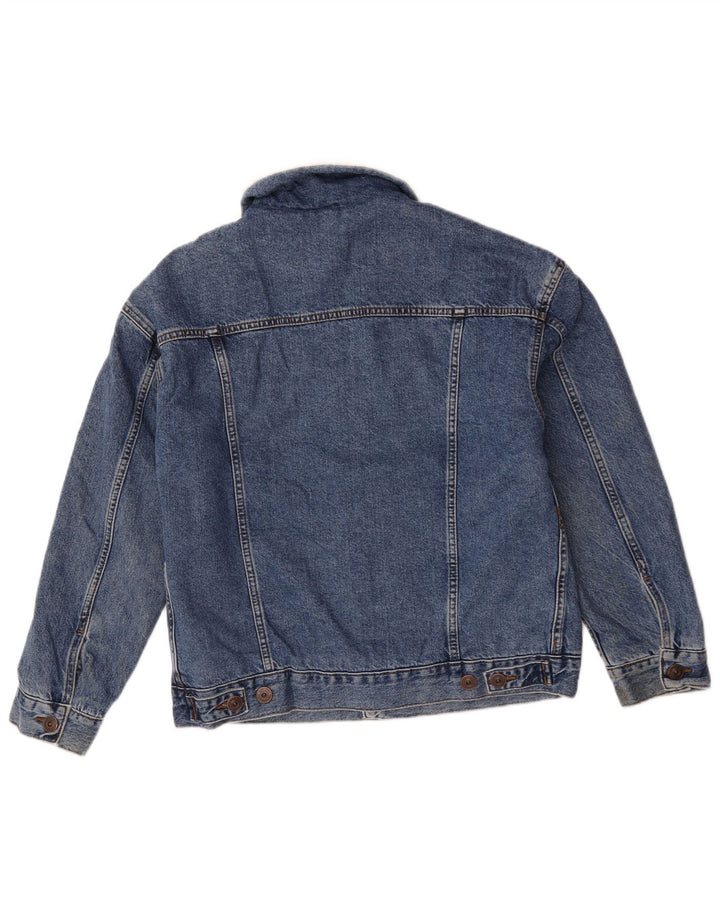 Jaqueta jeans masculina Sherpa BDG Reino Unido 34 XS azul algodão