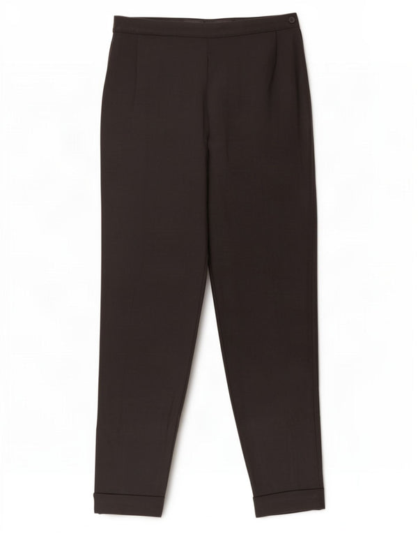 Marks & Spencer Womens Tapered Casual Trousers UK 14 Medium W28 L28 Black
