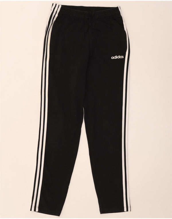 Calça de treino masculina Adidas pequena de algodão preto
