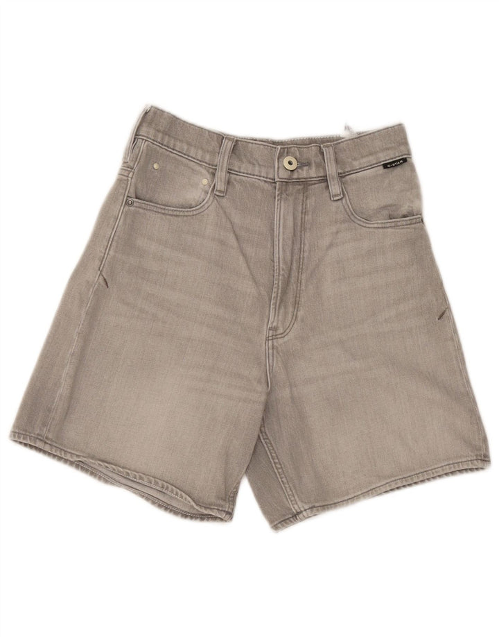 Shorts jeans feminino G-Star W28 algodão cinza médio