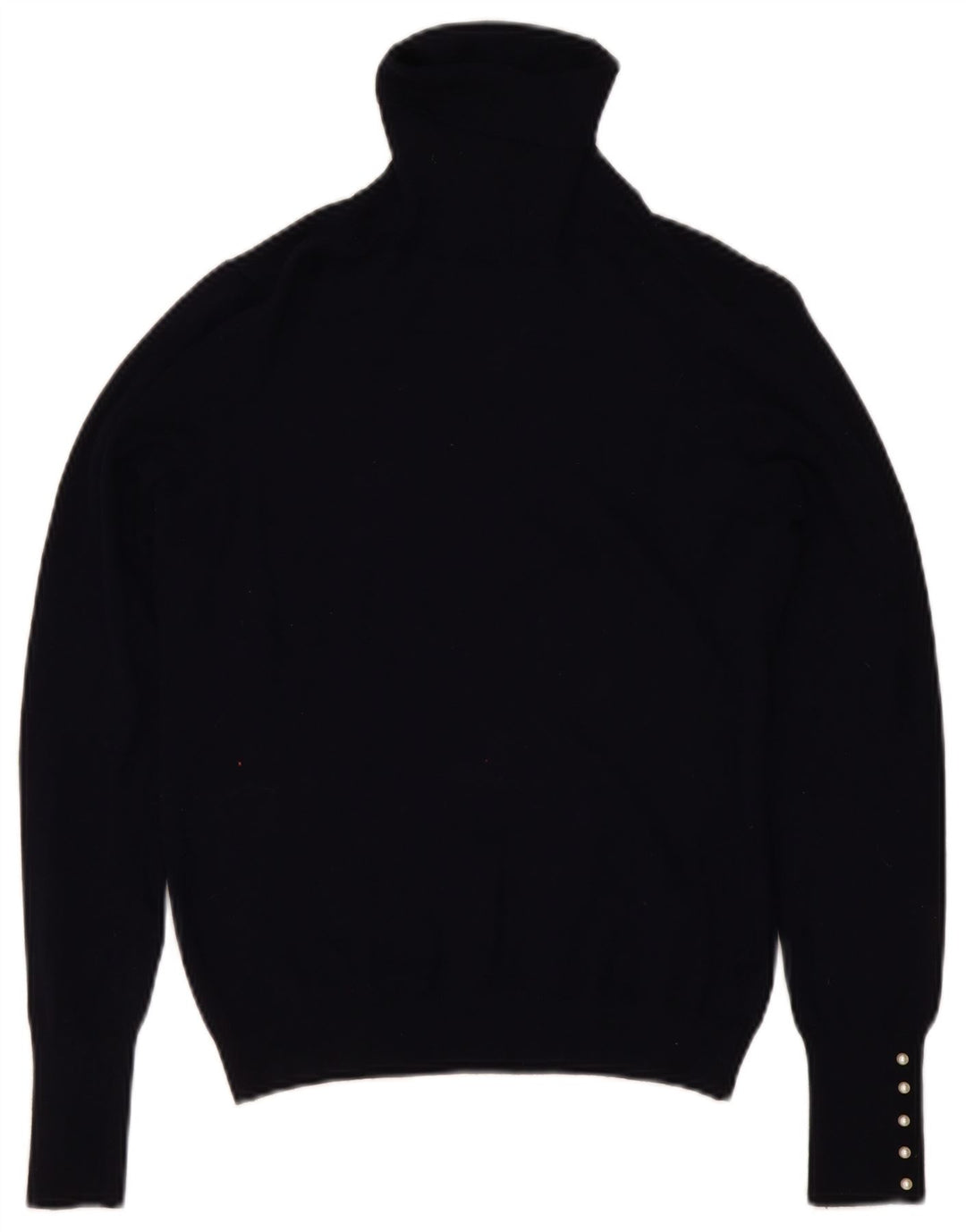 Zara Suéter feminino com gola redonda e gola alta Reino Unido 14 grande azul marinho