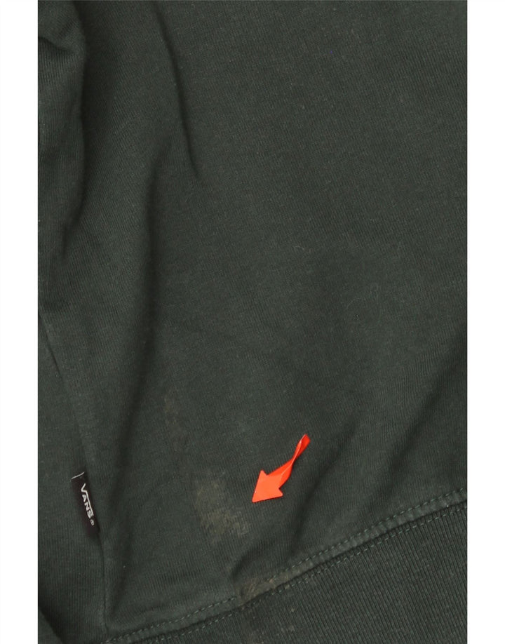 Vans Mens Graphic Hoodie Jumper XL Verde Algodão