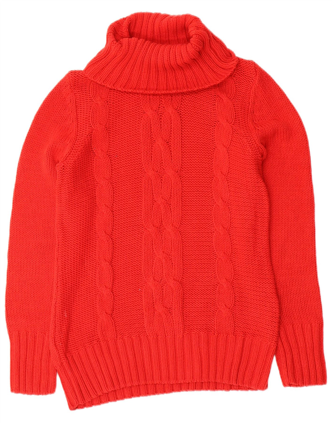Suéter feminino vintage com gola redonda Reino Unido 12 lã vermelha média