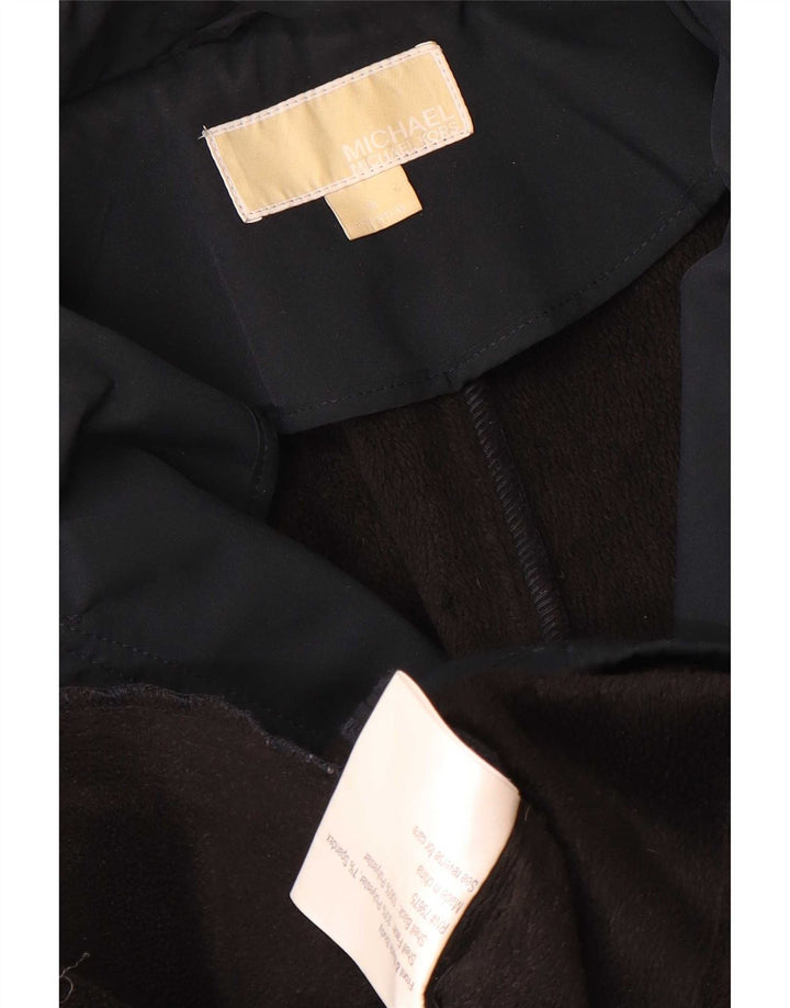 Sobretudo militar feminino com capuz Michael Kors Reino Unido 14 azul marinho médio
