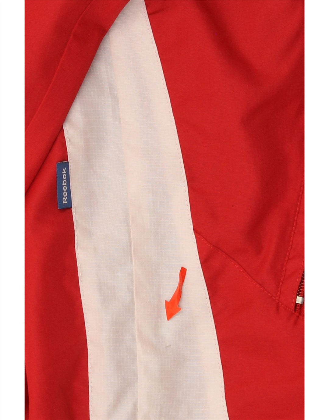 Jaqueta de chuva masculina Reebok UK 42 XL vermelho colorblock poliéster