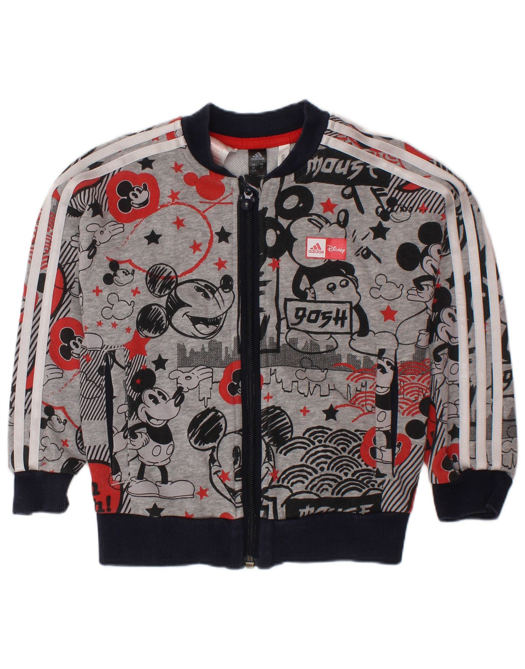 ADIDAS Bebê Menino Mickey Mouse Jaqueta Top 18-24 Meses Cinza