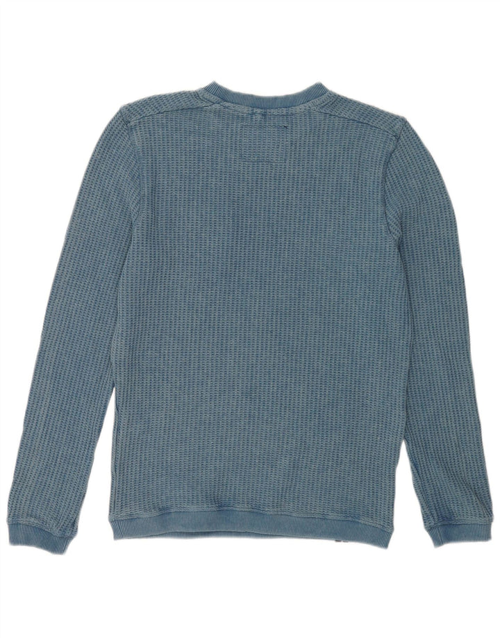 Moletom masculino estranho peixe jumper pequeno algodão azul