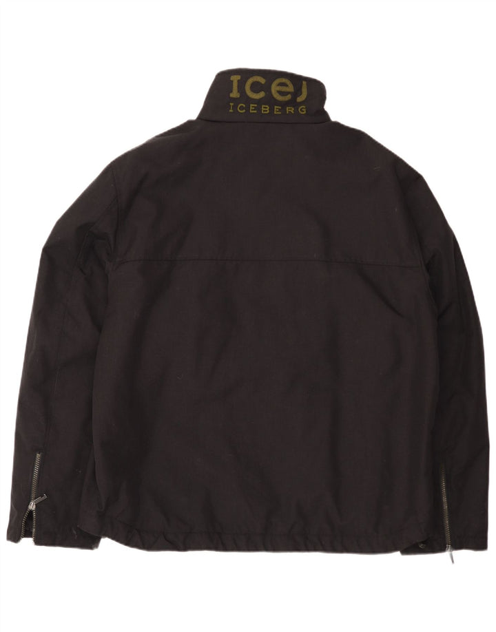 Jaqueta corta-vento masculina Iceberg IT 56 3XL poliamida preta