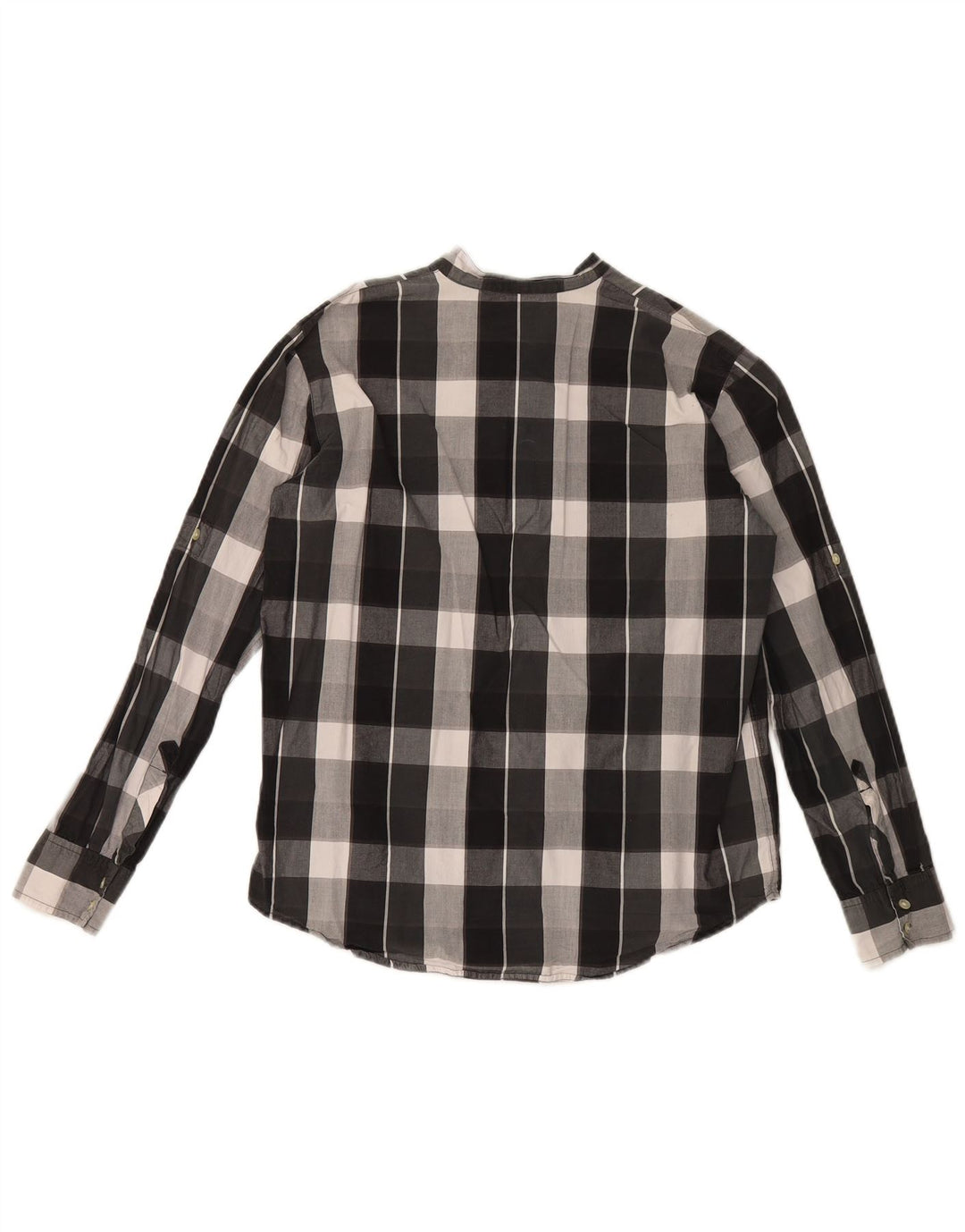 Camisa masculina Carhartt pequena xadrez preta de algodão