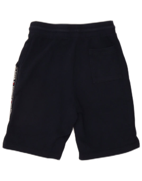 Tommy Hilfiger Mens Graphic Sport Shorts Pequeno Algodão Azul Marinho