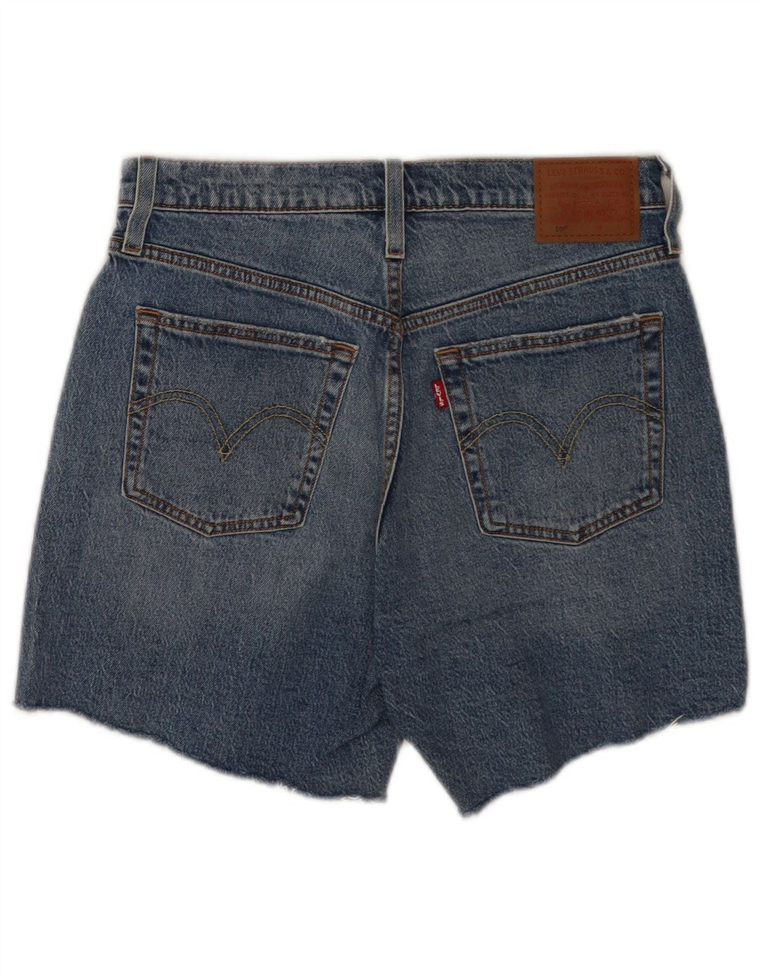 Shorts jeans feminino 501 da Levi's W28 algodão azul médio