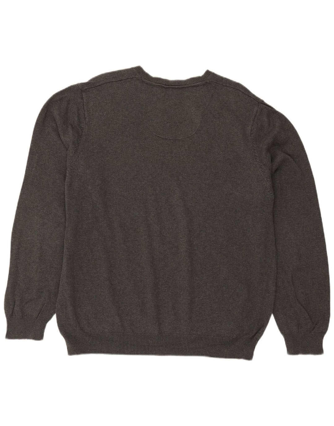 Suéter masculino Marks & Spencer com ajuste regular e decote em V XL algodão cinza