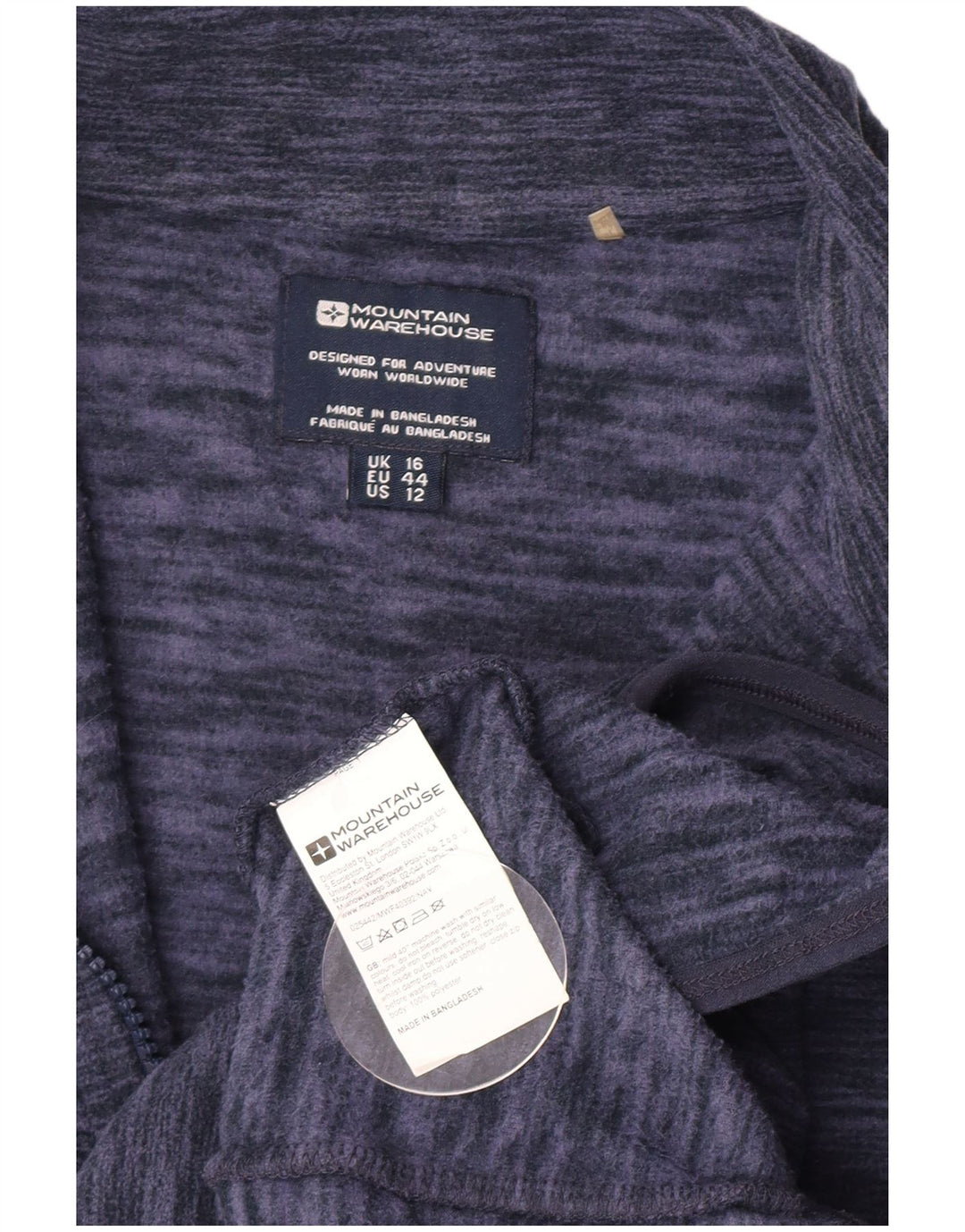 Jaqueta de lã feminina Mountain Warehouse Reino Unido 16 grande azul marinho manchado