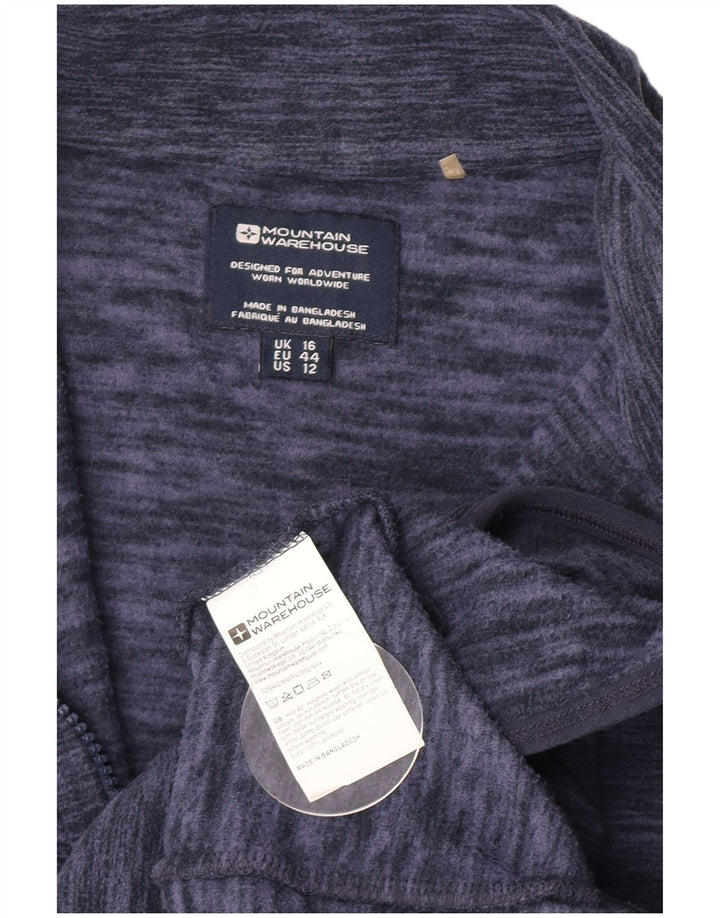 Jaqueta de lã feminina Mountain Warehouse Reino Unido 16 grande azul marinho manchado