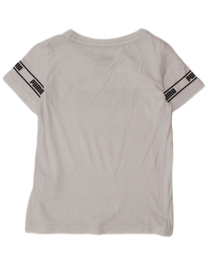Camiseta PUMA Boys Graphic Top 4-5 Anos Algodão Branco