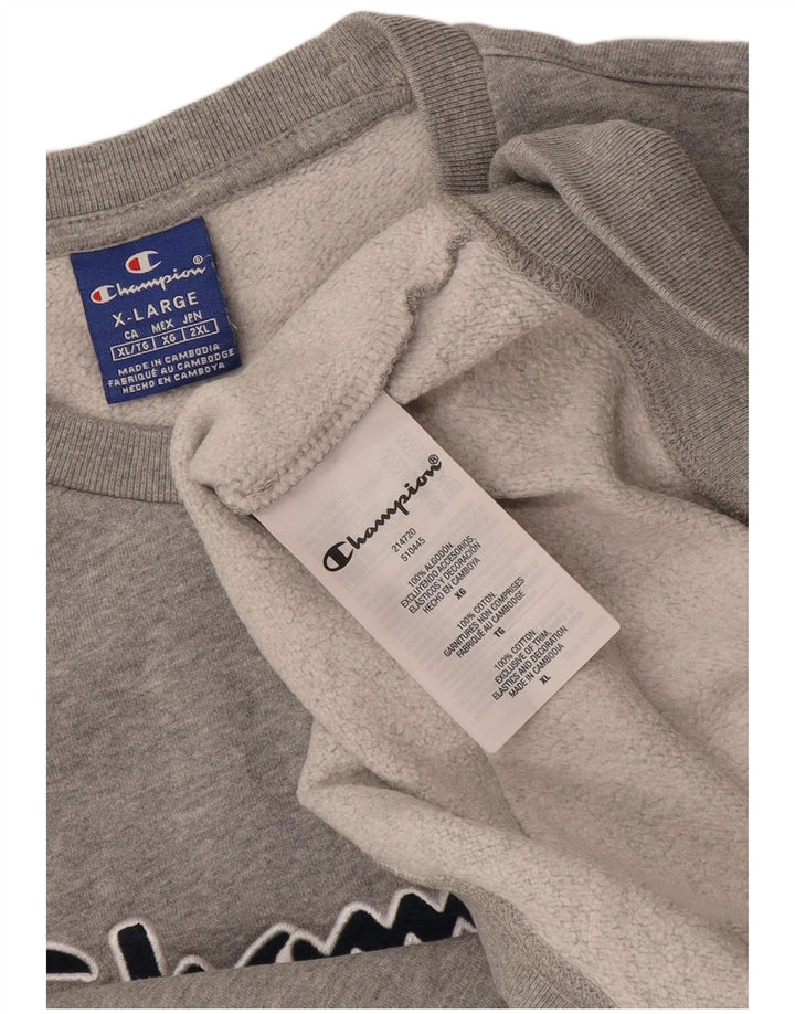 Champion moletom gráfico masculino jumper XL algodão cinza