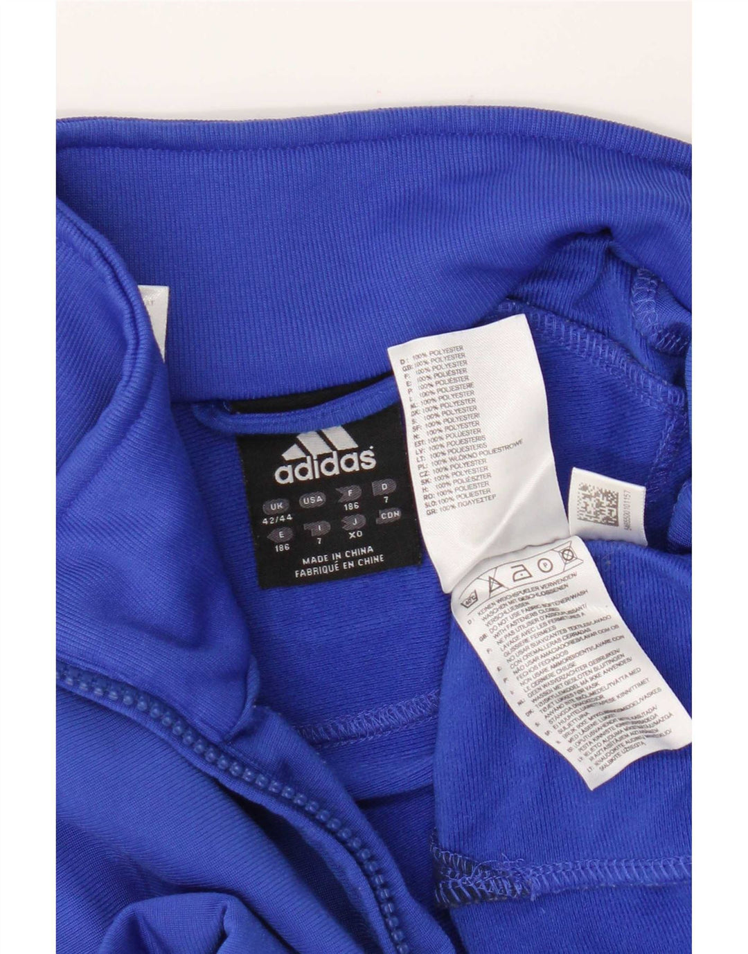 Adidas Mens Tracksuit Top Jacket UK 42/44 Grande Azul Colorblock Poliéster