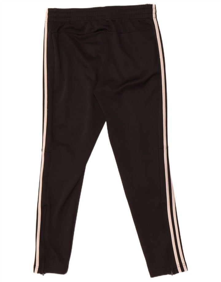 Calça de treino feminina Adidas UK 16/18 grande poliéster preto