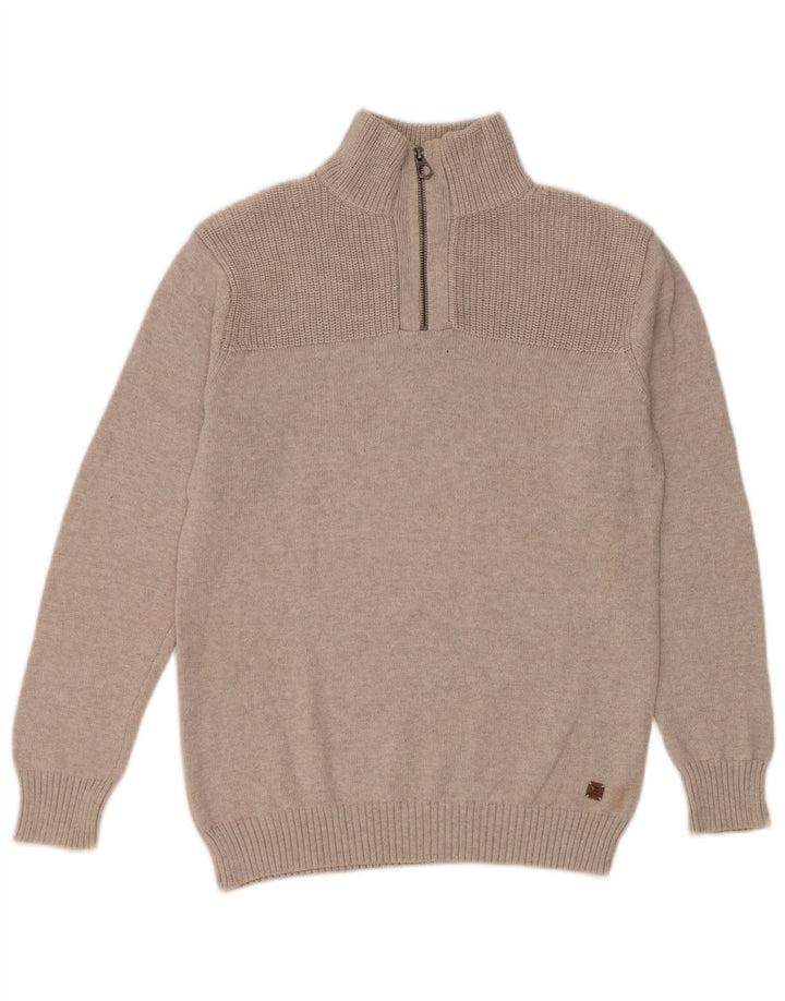 Suéter Zara Boys com zíper e gola 13-14 anos bege