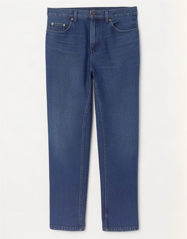 Pierre Cardin Mens Regular Fit Straight Jeans W30 L30 Azul Algodão