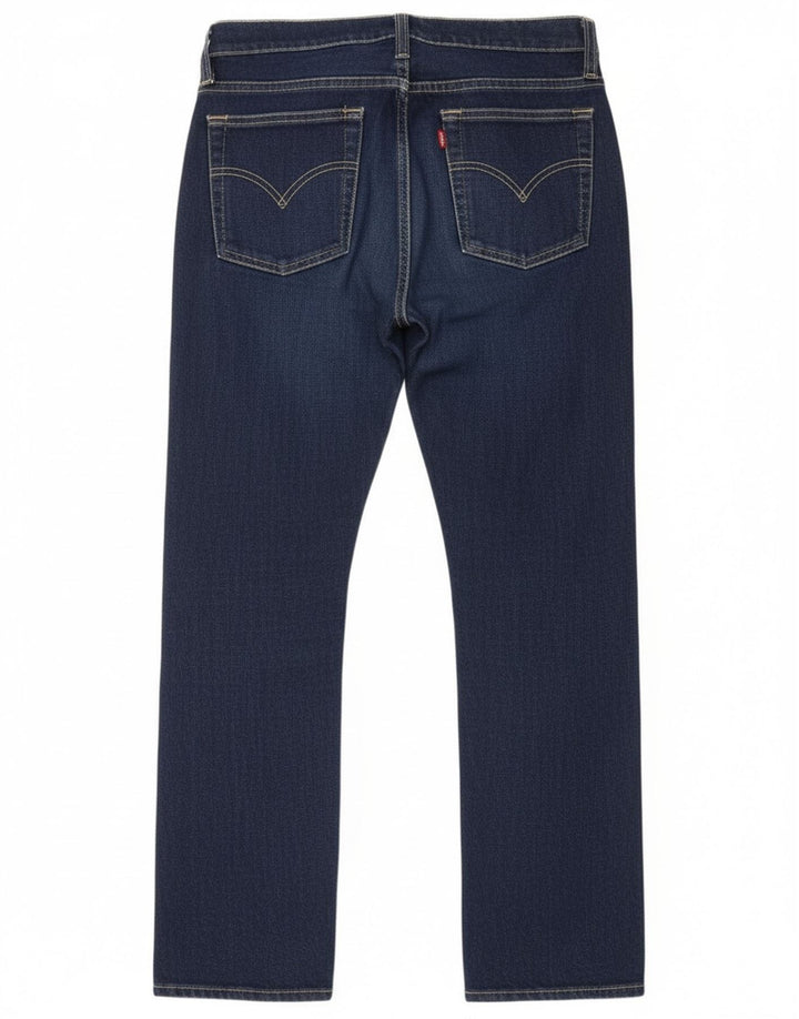 Jeans retos femininos Levi's W29 L28 algodão azul marinho