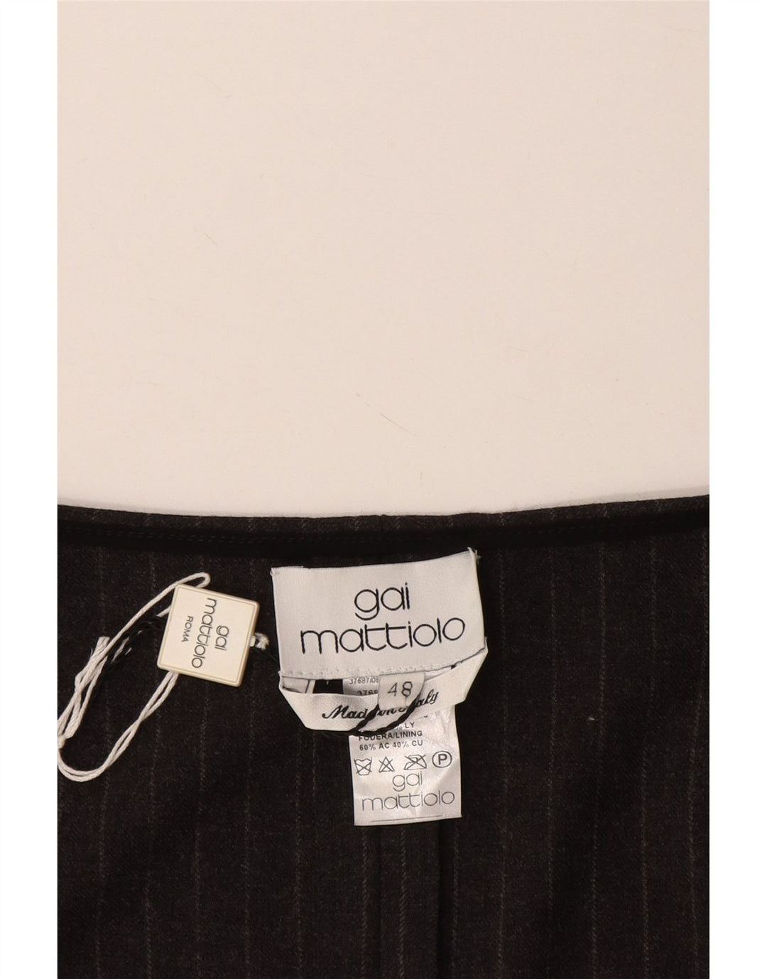 Blusa feminina sem mangas GAI MATTIOLO Top IT 48 XL listrado cinza