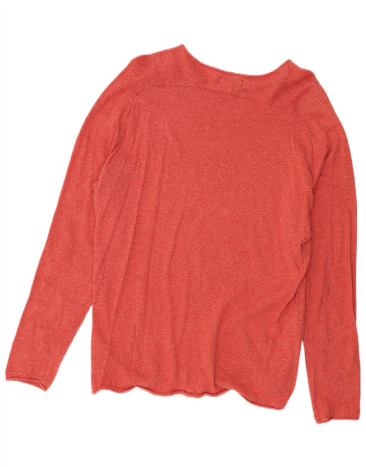 Suéter masculino ZARA com gola canoa grande vermelho