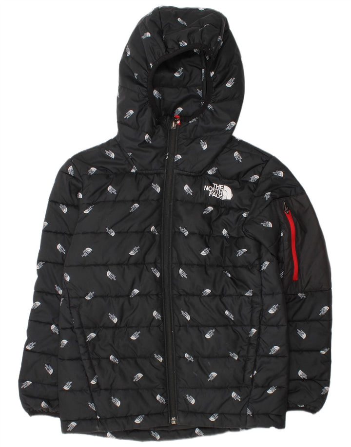 Jaqueta acolchoada com capuz gráfico The North Face Boys 9-10 anos médio preto