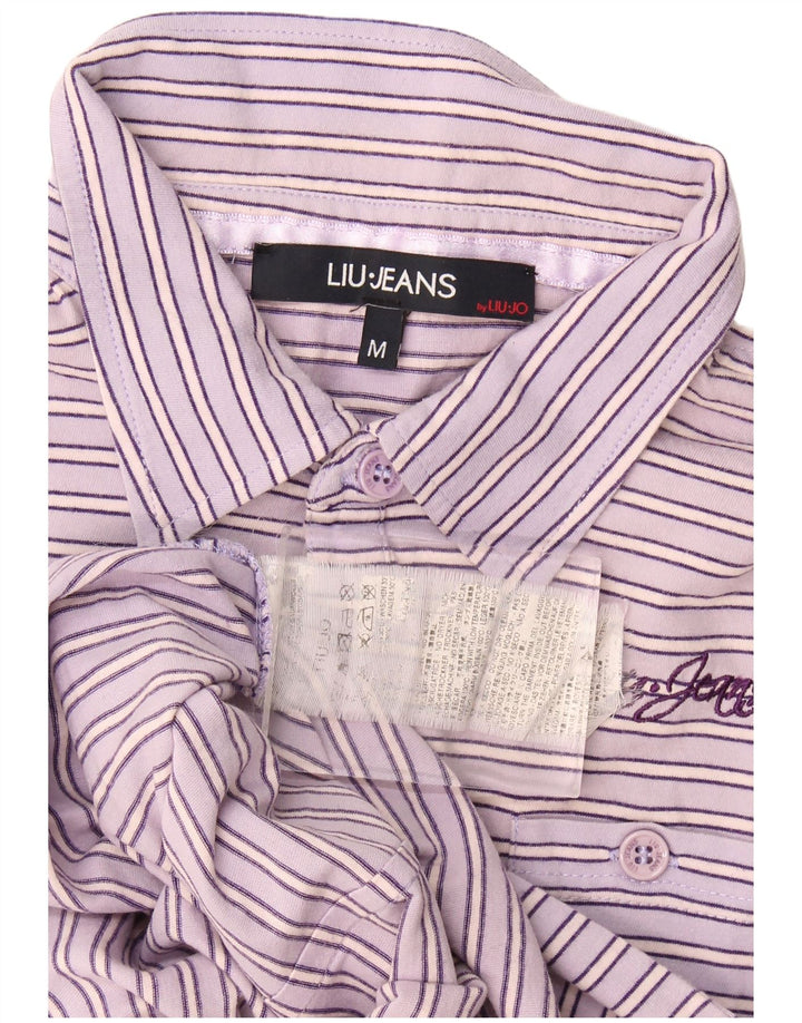 Camisa polo masculina Liu Jo listrada roxa média