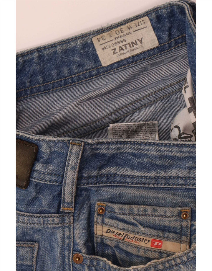 Diesel Masculino Zatiny Regular Bootcut Jeans W30 L30 Azul Algodão