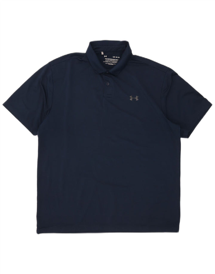 Camisa polo masculina Under Armour grande azul marinho