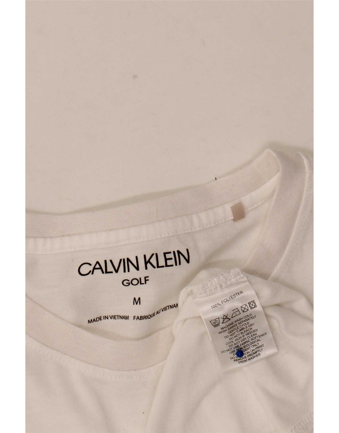 Calvin Klein Mens Top Manga Longa Médio Poliéster Branco