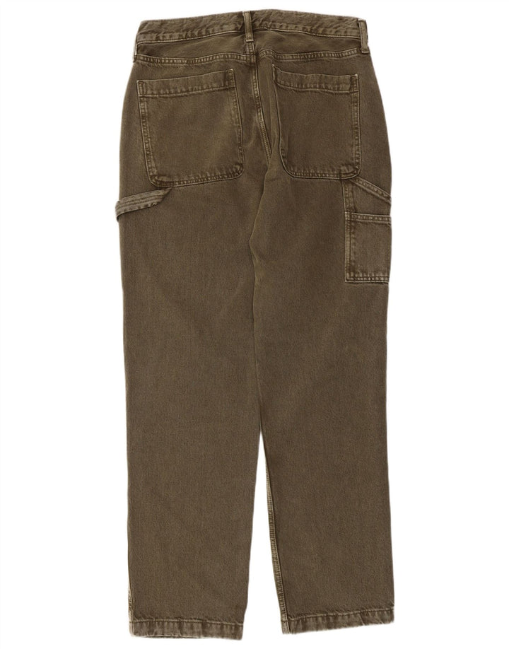 Calça cargo masculina ABERCROMBIE & FITCH folgada W32 L32 cáqui anos 90