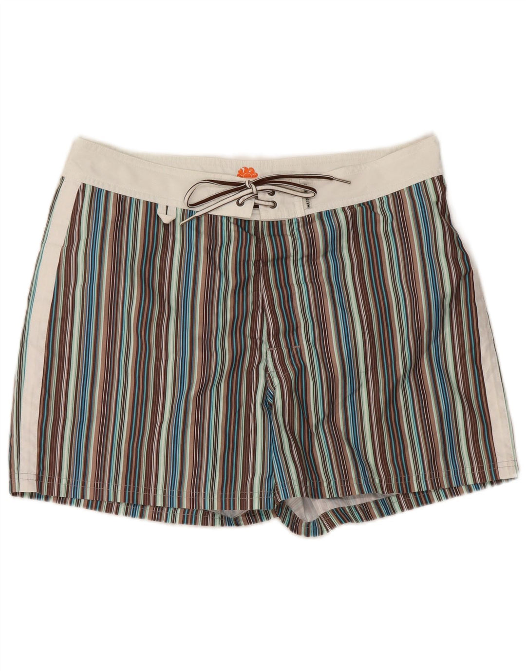 Shorts de natação masculino SUNDEK poliéster listrado multicolorido médio