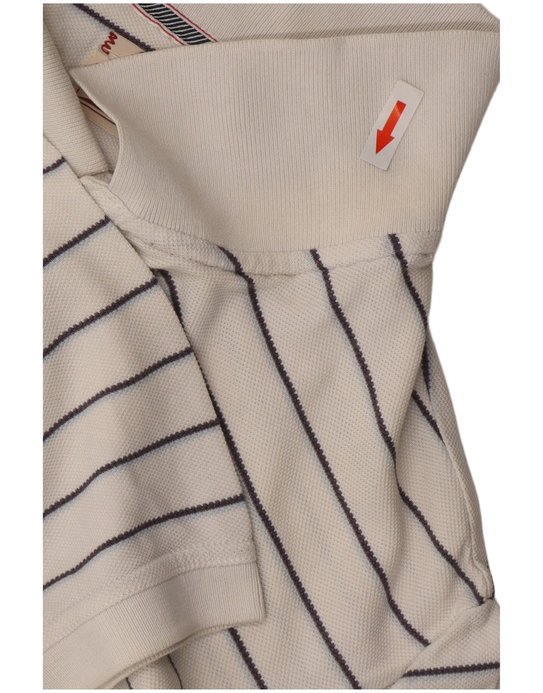 Camisa polo masculina clássica TOMMY HILFIGER grande algodão listrado branco