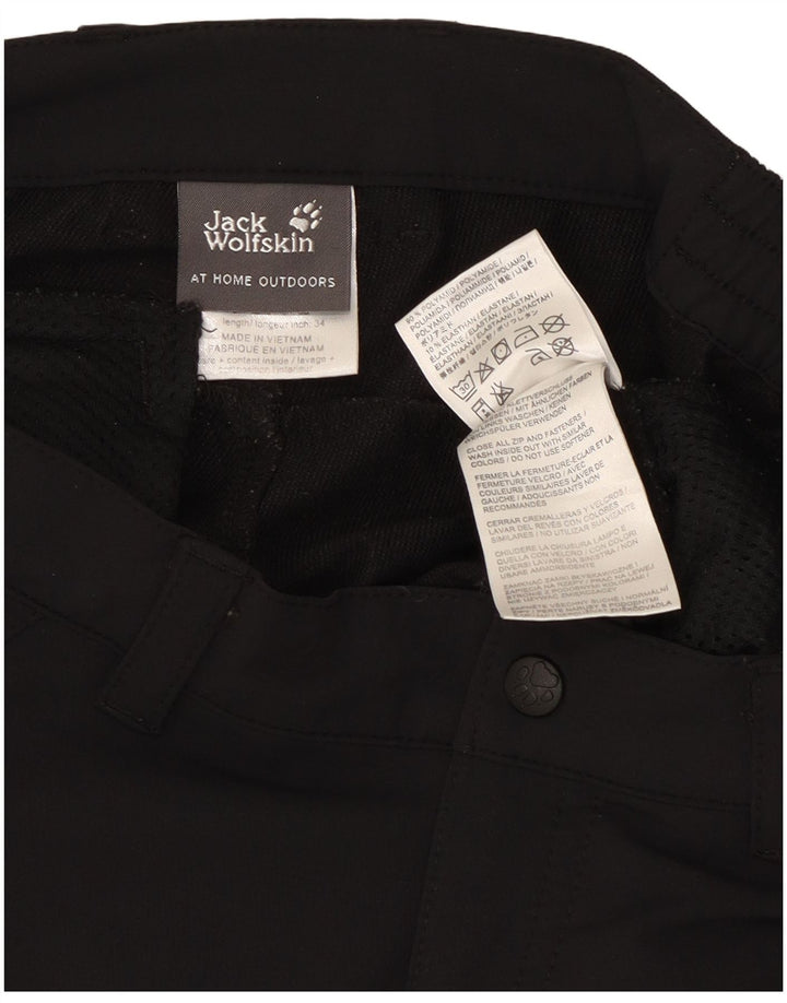 Calça cargo feminina reta Jack Wolfskin médio W30 L33 poliéster preto