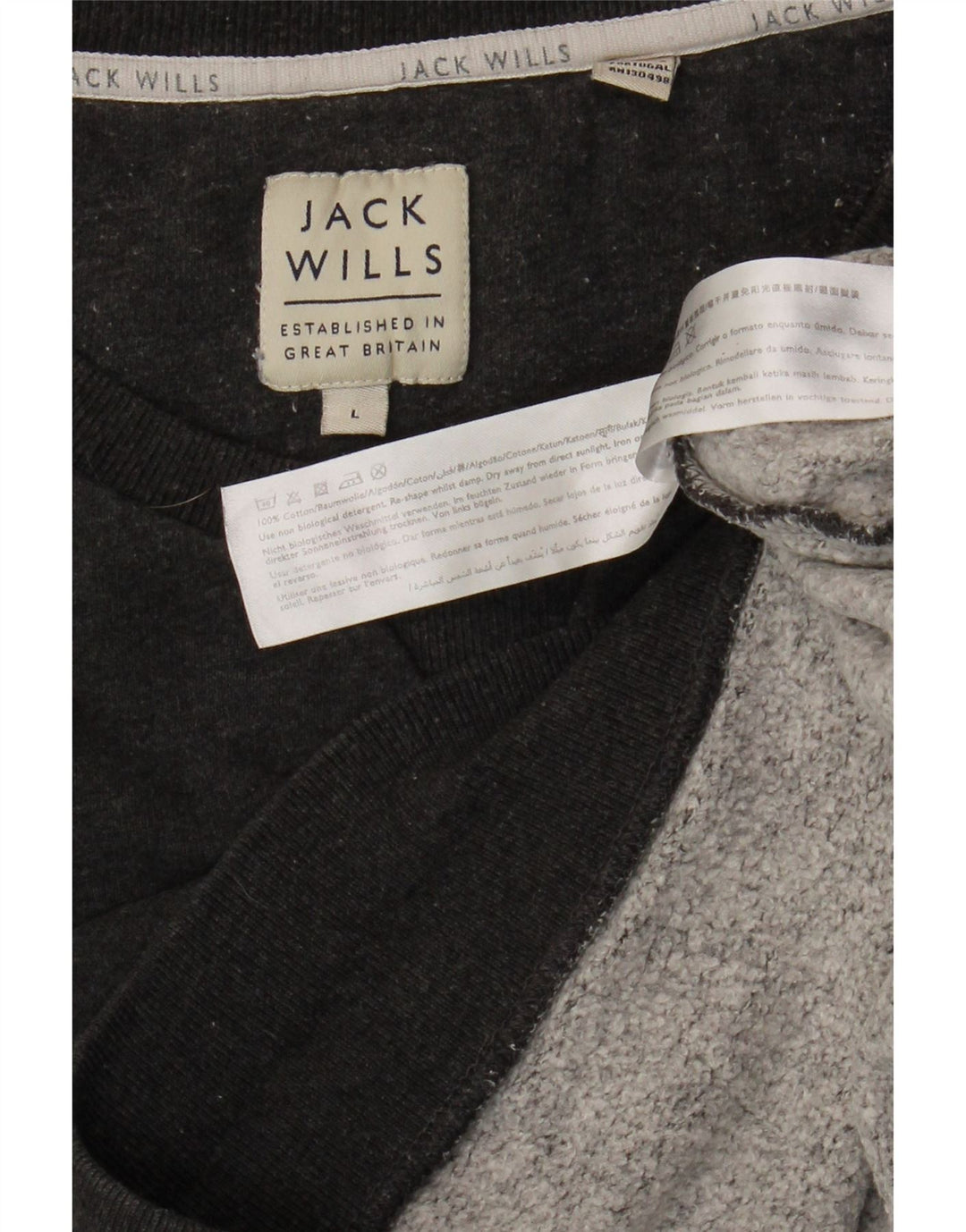JACK WILLS moletom masculino jumper grande algodão cinza
