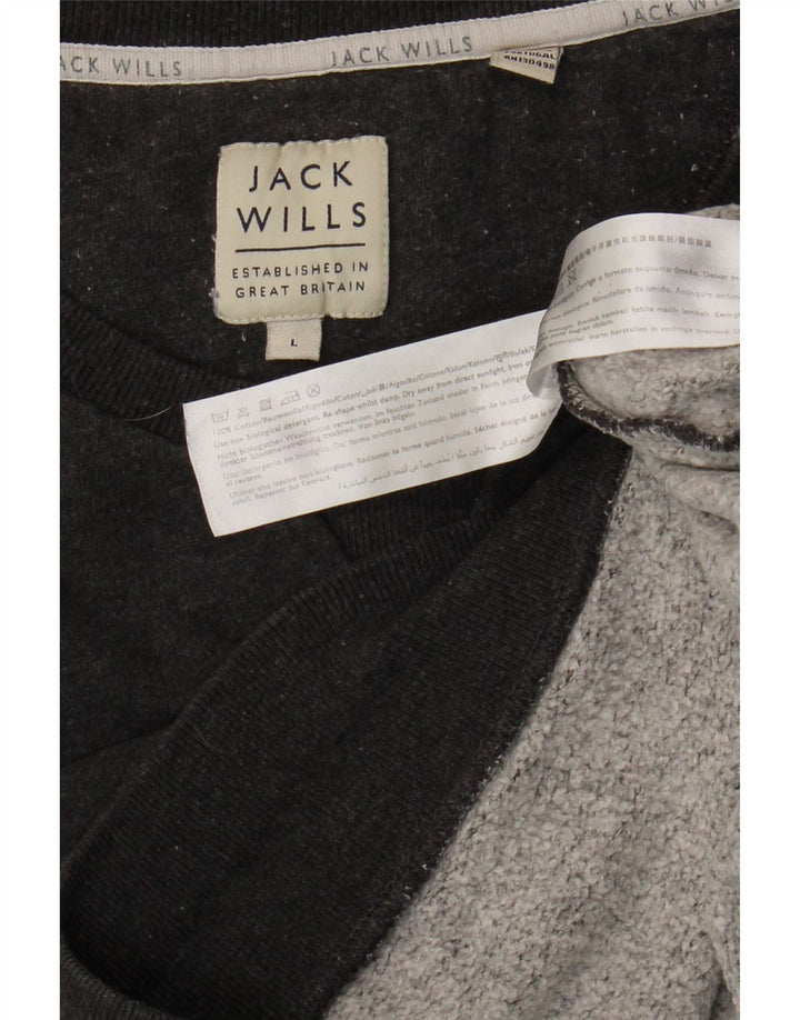 JACK WILLS moletom masculino jumper grande algodão cinza