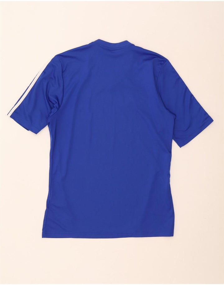 Adidas Masculino Climalite Camiseta Top Médio Azul Poliéster