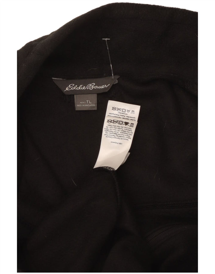 Eddie Bauer Mens Fleece Gilet UK 40 Grande Poliéster Preto