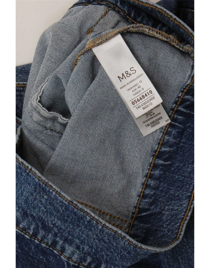 Jaqueta jeans feminina Marks & Spencer Reino Unido 12 algodão azul médio